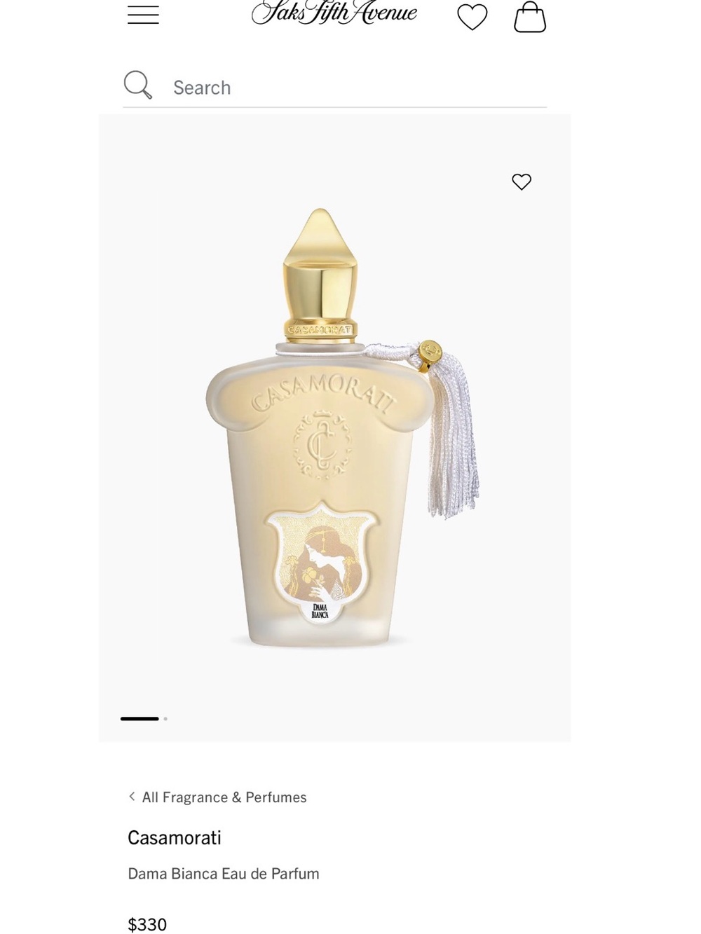 Casam0rati Dama B!anca - Cream & Gold Bottle